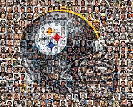 Pittsburgh Steelers Mosaic Print Art Designed Using over 100 of the Best... - $44.00+