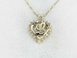 0.80 Ct Diamond Love Heart Pendant Necklace 14k Yellow Gold Over Special Gift - £71.14 GBP