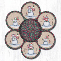 Earth Rugs TNB-508 Snowman Trivets in a Basket 10&quot; x 10&quot; - £63.15 GBP