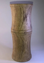 Vintage Pier 1 Wooden Bamboo 9 1/2” Pillar Candle Holder Distressed Rustic-NEW - £61.63 GBP