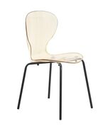 LeisureMod Dining Chair, Stackable Curved Back with Waterfall Edge Seat ... - $97.02+