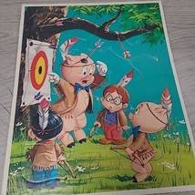 Vintage 1973 Warner Bros Porky Pig Cardboard Tray Puzzle Indians - $6.00