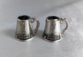 Lot (2) Vintage Whitbread Tankard Miniature Metal Beer Steins (Charm, Keychain) - £9.00 GBP