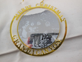 Grand Canyon souvenir 24k GOLD FINISH BRASS Christmas ORNAMENT Hologram - $90.85 MXN