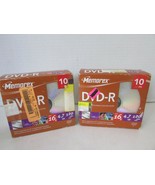 2 MEMOREX DVD-R 10 PACKS IN JEWEL CASES RECORDABLE DISC 16X 4.7GB 120 MI... - $13.44 CAD