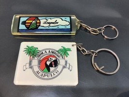 2 Vintage Souvenir Keyring Acapulco Mexico Keychain Mexique Ancien Porte-Clés - £8.18 GBP