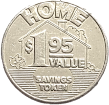 Home Savings Token $1.95 Offer Magazine Subscription Aluminum .875&quot; - £3.90 GBP