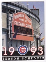 Chicago Cubs 1993 Baseball Vintage Pocket Schedule Old Style Wrigley Fie... - £3.92 GBP