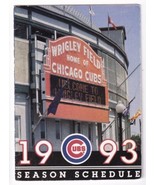 Chicago Cubs 1993 Baseball Vintage Pocket Schedule Old Style Wrigley Fie... - £3.93 GBP