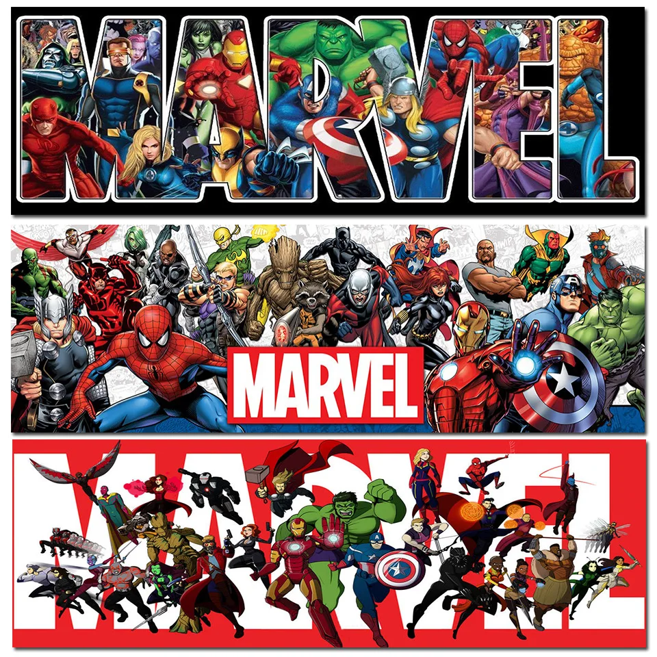 Marvel Diamond Mosaic Avengers 5D Diamond Painting Superhero Cross Stitch Movie - £15.13 GBP+