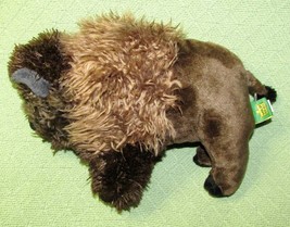Wild Republic 12&quot; Buffalo Bison Brown Plush Stuffed Animal Furry Mane Standing - £8.67 GBP