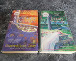 Elizabeth Lynn Casey lot of 2 Southern Sewing Circle Series Mystery Pape... - $3.99