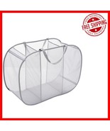 Lightweight Portable Laundry Sorter with Three Compartments in Paloma Gray - $348.57 MXN