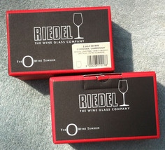 4 Riedel O stemless chardonnay/viogner tumblers, new - £25.50 GBP