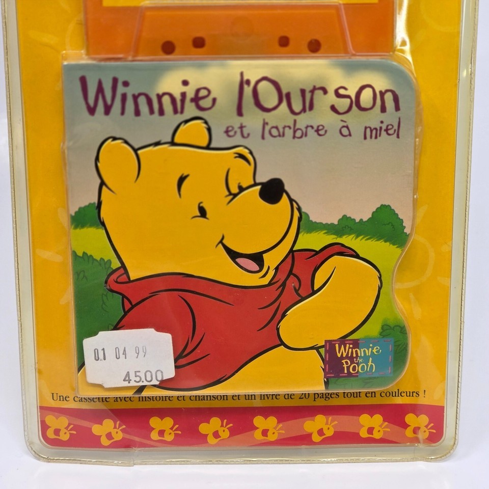 VINTAGE 1999 DISNEY WINNIE LOURSON THE POOH FRENCH CASSETTE + BOOK NEW SEALED Item image 4