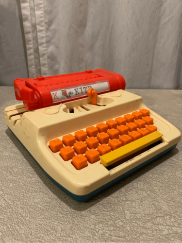 Toy Typewriter 1970’s "Tomys Tutor" Plastic Children's Toy~Moveable Parts Works - £13.45 GBP