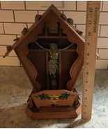 Antique Vtg Church Altar Cross Crucifix 12”H Jesus Ave Maria De Gounod M... - £94.37 GBP