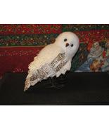 Rare Pottery Barn Arctic Snowy Owl Xmas Tree Topper Ornament Winter Whit... - £265.16 GBP