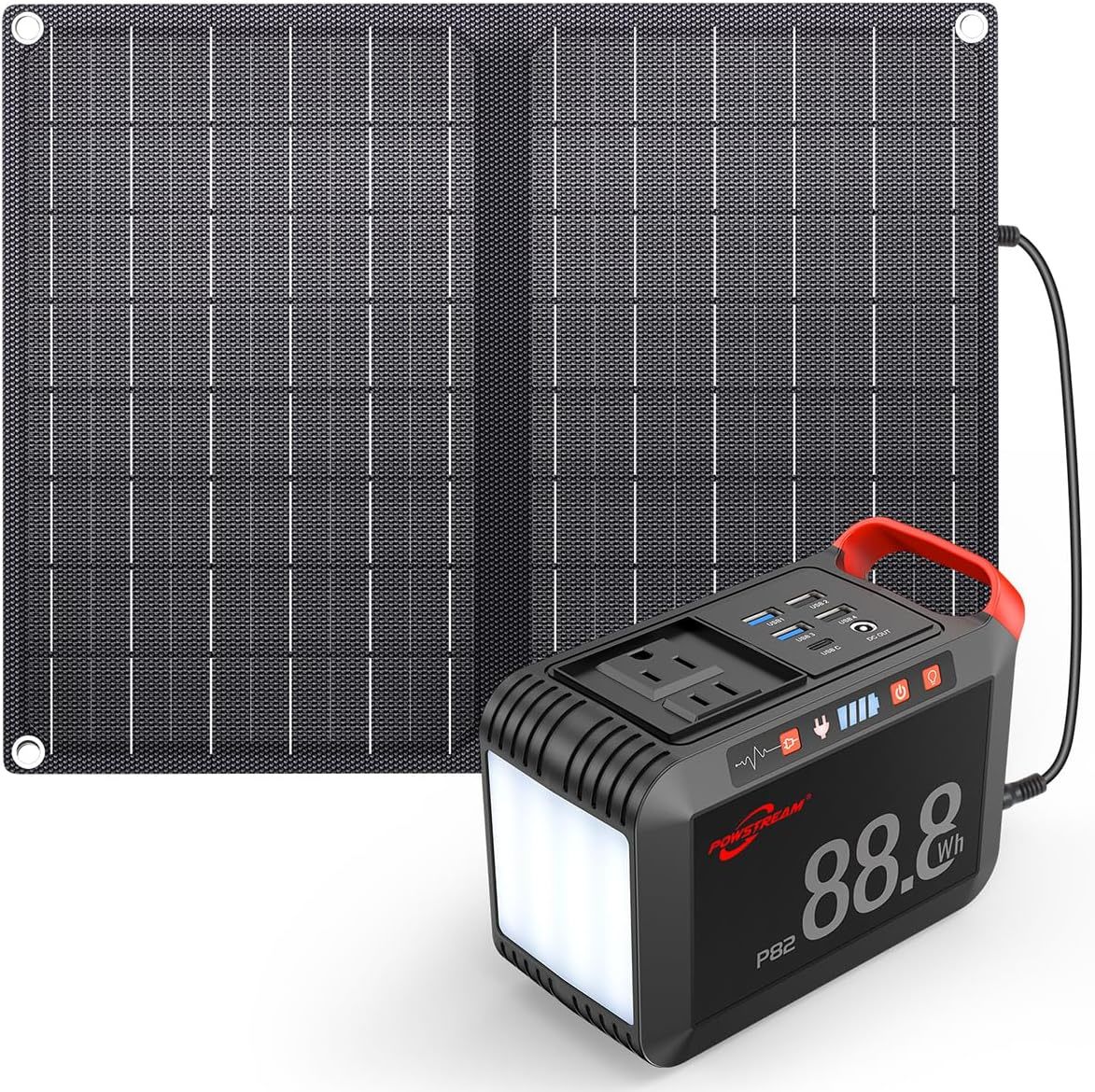 Solar Generator 88.8Wh Portable Power Station With Solar Panel Included ...