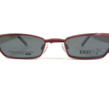 EasyFlip Niños Gafas Monturas MOD S2487 30 Marrón Rojo Con Clip Ons 45-1... - $55.73