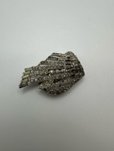 Antique Rhinestone Silver Sweater Scarf Clip 4.2cm - £18.99 GBP
