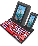 (Black-Pink) Wireless Keyboard Multi-Device, Bluetooth and 2.4G Dual Mod... - £39.26 GBP