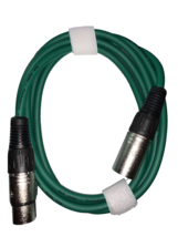 6 Foot XLR Patch Cable Green  PA DJ Audio Cord SAXLX-6 - $7.80