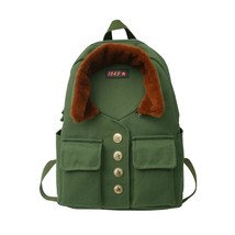 Canvas Backpack For Women Outdoor Army Multifunction Travel Bag Female Phone Sho - £39.42 GBP