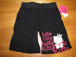 Girls Hello Kitty Princess Black long Shorts 4 youth NEW Girl&#39;s HK55450 ... - $7.71