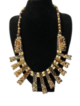 African Artisan Made Beaded Statement Necklace 20&quot; Length  - £9.68 GBP