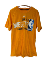 Adidas Mens “Denver Nuggets Baketball&quot; Crew Neck T-Shirt Gold-Small - £15.02 GBP