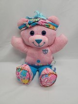 2005 Jacks Pacific Doodle Bear Stuffed Animal Plush 12&quot; Pink Blue Penny - $14.83