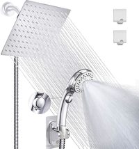 Shower Head with handheld, High Pressure 8&#39;&#39; Rainfall Stainless Steel Ha... - $44.99