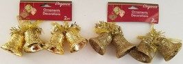 Christmas Ornaments Double Gold Bells 2 Ct/Pk  SELECT: Glitter or Gloss - £2.38 GBP