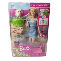 Barbie Play &#39;N Wash Pets Doll Playset Mattel 2018 Color Change NIB - £15.46 GBP