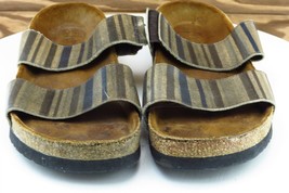 Naot Sz 6 M Brown Slide Leather Women Sandals - £15.49 GBP