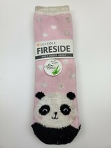 SofSole Fireside Collection Aloe Vera Crew Socks Plush Woman Sz 5-10 Pink Panda - £5.55 GBP