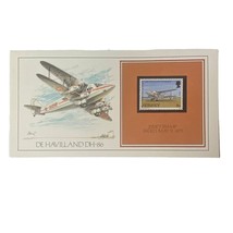 1935 De Havilland DH 86 Jersey Stamp Basil Smith Print Issued 1973 Aviation - £11.84 GBP