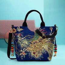 Women Canvas  Bags Female Embroidery Handbags Handmade Ethnic Style Handbags Ret - £117.32 GBP
