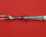 Flowered Antique by Blackinton Sterling Silver Steak Carving Fork 8 7/8&quot; - £45.96 GBP