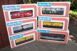 6 American Flyer B&amp;O Freight Set 9000 2x-9102 9301 9702 9401 EX/Boxed - £87.04 GBP