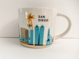 Starbucks You Are Here San Diego Urban Collectible Coffee Mug Blue White 14 oz - £13.94 GBP
