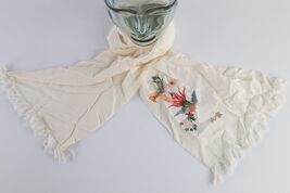 Vintage 40s 50s Chinese Year of the Rooster Beijing Hand Embroidered Sil... - $98.95