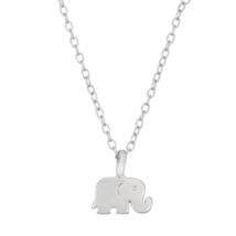Sterling Silver Tiny Shiny Elephant Necklace - £24.29 GBP