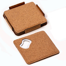 Bey-Berk Set of 4 Coasters with Bottle Opener made out of Cork - £21.10 GBP