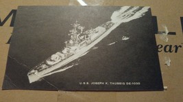 000 Vintage RPPC USS Joseph K Taussig DE-1030 Photo Postcard Unused - £3.91 GBP
