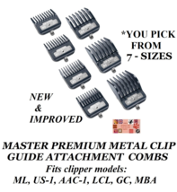 Andis Premium Metal Clip Blade Attachment Comb*Fit MBA,ML,US-1,MASTER Clippers - £3.97 GBP+
