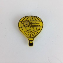 Southern Indiana Is Sunny Side Of Louisville Hot Air Balloon Lapel Hat Pin - $8.42