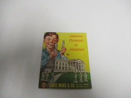  LOUIS MARX 1962 AMERICAN PRESIDENTS IN MINIATURE BOOKLET - $24.74