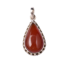 925 Argent Sterling Collier Naturel Orange Pierre de Lune Bijoux PS-1090 - £34.62 GBP